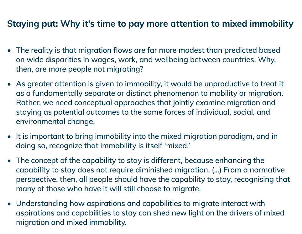 Staying put: Why it s time to pay more attention to mixed immobility by Kerilyn Schewel    The reality is that migrat   