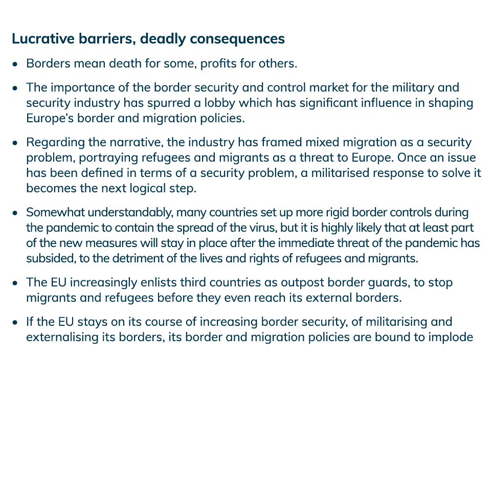 Lucrative barriers, deadly consequences by Mark Akkerman    Borders mean death for some, profits for others     The i   